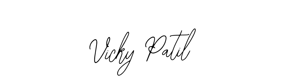 Use a signature maker to create a handwritten signature online. With this signature software, you can design (Bearetta-2O07w) your own signature for name Vicky Patil. Vicky Patil signature style 12 images and pictures png