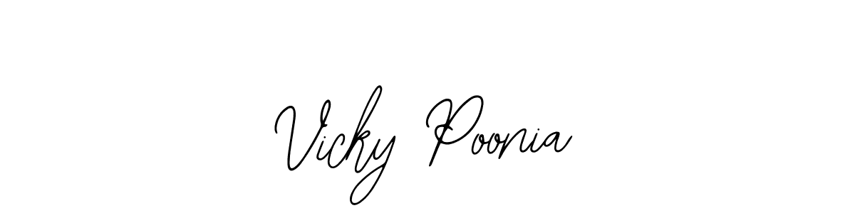 Make a beautiful signature design for name Vicky Poonia. Use this online signature maker to create a handwritten signature for free. Vicky Poonia signature style 12 images and pictures png