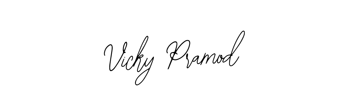 Use a signature maker to create a handwritten signature online. With this signature software, you can design (Bearetta-2O07w) your own signature for name Vicky Pramod. Vicky Pramod signature style 12 images and pictures png