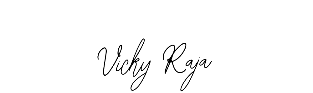Bearetta-2O07w is a professional signature style that is perfect for those who want to add a touch of class to their signature. It is also a great choice for those who want to make their signature more unique. Get Vicky Raja name to fancy signature for free. Vicky Raja signature style 12 images and pictures png