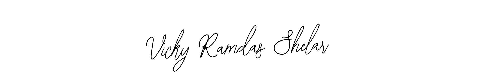 How to make Vicky Ramdas Shelar name signature. Use Bearetta-2O07w style for creating short signs online. This is the latest handwritten sign. Vicky Ramdas Shelar signature style 12 images and pictures png