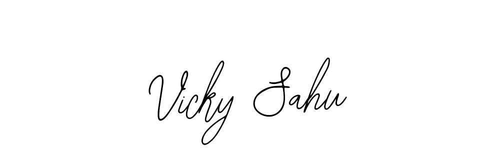 Similarly Bearetta-2O07w is the best handwritten signature design. Signature creator online .You can use it as an online autograph creator for name Vicky Sahu. Vicky Sahu signature style 12 images and pictures png