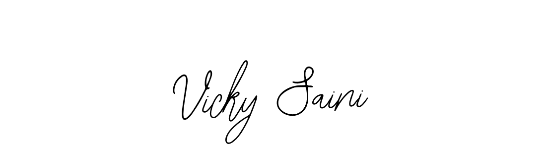 Use a signature maker to create a handwritten signature online. With this signature software, you can design (Bearetta-2O07w) your own signature for name Vicky Saini. Vicky Saini signature style 12 images and pictures png