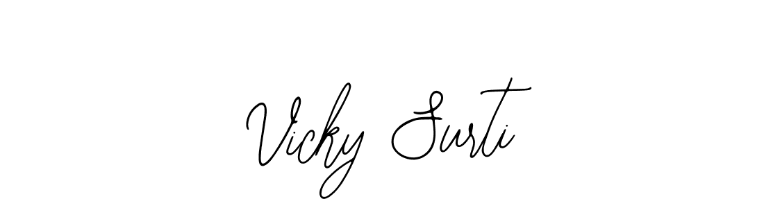 How to make Vicky Surti name signature. Use Bearetta-2O07w style for creating short signs online. This is the latest handwritten sign. Vicky Surti signature style 12 images and pictures png