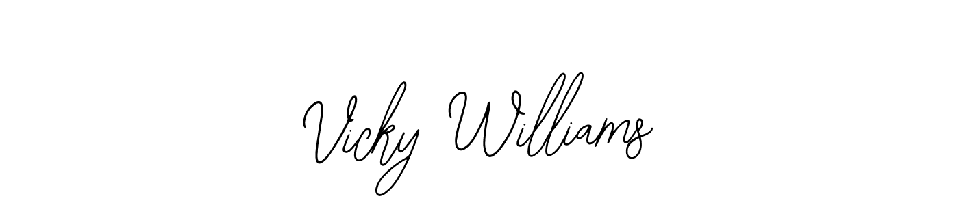if you are searching for the best signature style for your name Vicky Williams. so please give up your signature search. here we have designed multiple signature styles  using Bearetta-2O07w. Vicky Williams signature style 12 images and pictures png