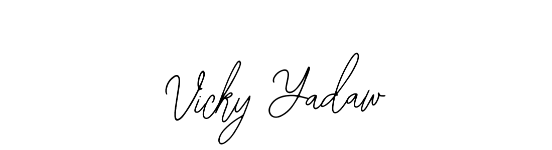 How to make Vicky Yadaw name signature. Use Bearetta-2O07w style for creating short signs online. This is the latest handwritten sign. Vicky Yadaw signature style 12 images and pictures png