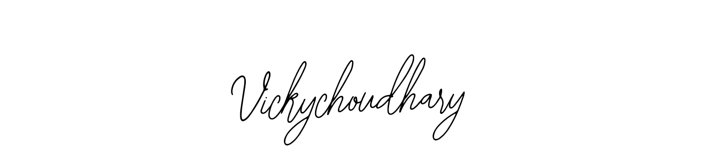 You should practise on your own different ways (Bearetta-2O07w) to write your name (Vickychoudhary) in signature. don't let someone else do it for you. Vickychoudhary signature style 12 images and pictures png