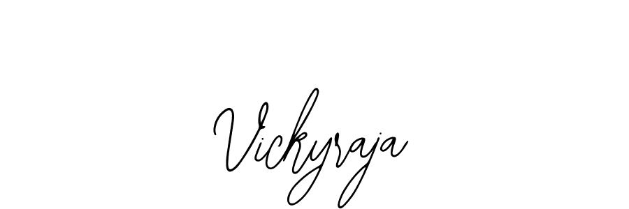 How to make Vickyraja signature? Bearetta-2O07w is a professional autograph style. Create handwritten signature for Vickyraja name. Vickyraja signature style 12 images and pictures png