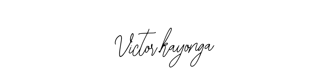 Use a signature maker to create a handwritten signature online. With this signature software, you can design (Bearetta-2O07w) your own signature for name Victor.kayonga. Victor.kayonga signature style 12 images and pictures png