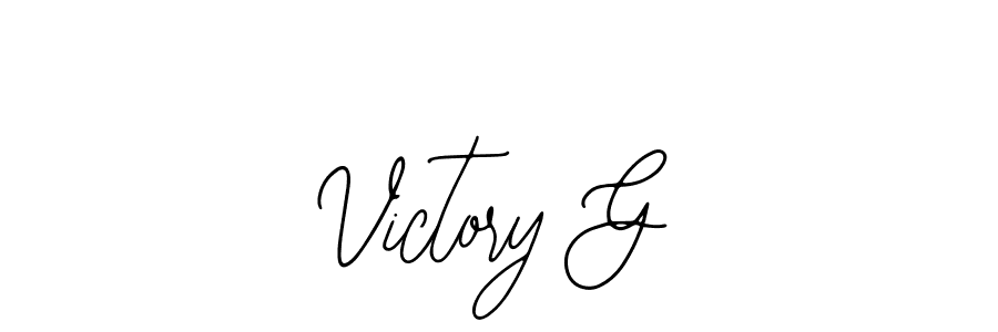 You should practise on your own different ways (Bearetta-2O07w) to write your name (Victory G) in signature. don't let someone else do it for you. Victory G signature style 12 images and pictures png