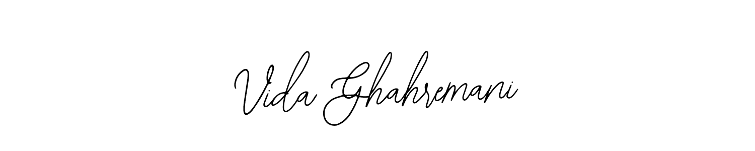You should practise on your own different ways (Bearetta-2O07w) to write your name (Vida Ghahremani) in signature. don't let someone else do it for you. Vida Ghahremani signature style 12 images and pictures png