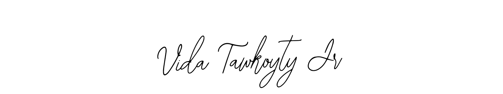 You can use this online signature creator to create a handwritten signature for the name Vida Tawkoyty Jr. This is the best online autograph maker. Vida Tawkoyty Jr signature style 12 images and pictures png
