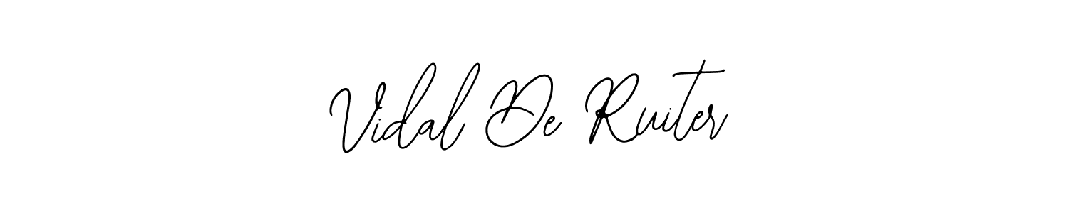 if you are searching for the best signature style for your name Vidal De Ruiter. so please give up your signature search. here we have designed multiple signature styles  using Bearetta-2O07w. Vidal De Ruiter signature style 12 images and pictures png