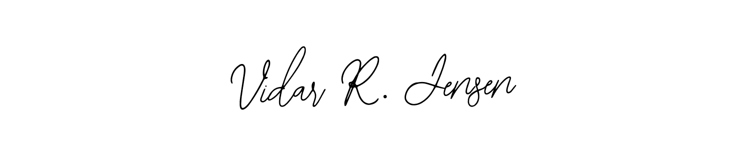 Use a signature maker to create a handwritten signature online. With this signature software, you can design (Bearetta-2O07w) your own signature for name Vidar R. Jensen. Vidar R. Jensen signature style 12 images and pictures png