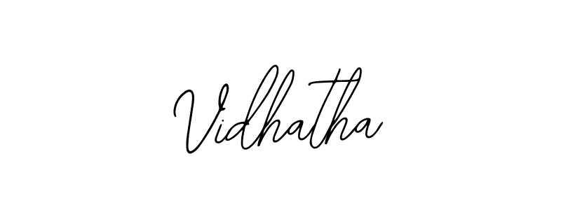 How to make Vidhatha name signature. Use Bearetta-2O07w style for creating short signs online. This is the latest handwritten sign. Vidhatha signature style 12 images and pictures png