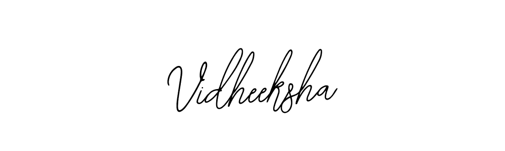 How to make Vidheeksha name signature. Use Bearetta-2O07w style for creating short signs online. This is the latest handwritten sign. Vidheeksha signature style 12 images and pictures png