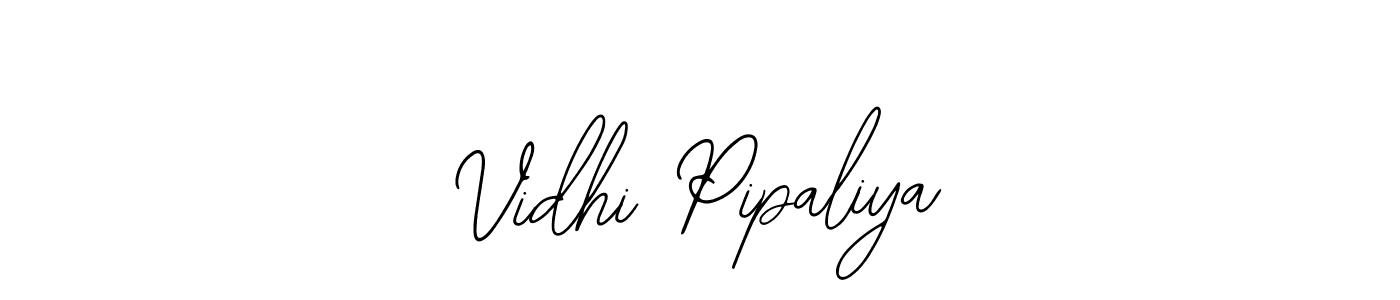 if you are searching for the best signature style for your name Vidhi Pipaliya. so please give up your signature search. here we have designed multiple signature styles  using Bearetta-2O07w. Vidhi Pipaliya signature style 12 images and pictures png