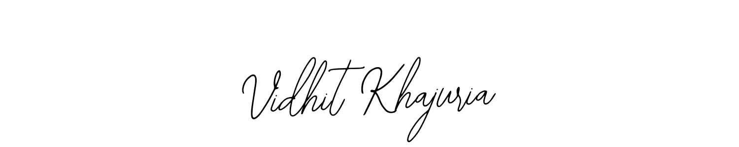 How to make Vidhit Khajuria name signature. Use Bearetta-2O07w style for creating short signs online. This is the latest handwritten sign. Vidhit Khajuria signature style 12 images and pictures png