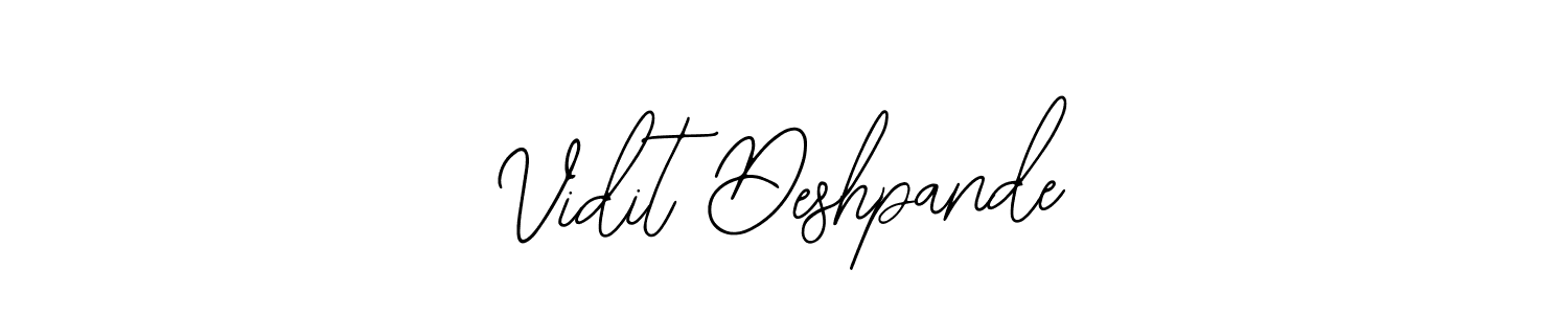 Use a signature maker to create a handwritten signature online. With this signature software, you can design (Bearetta-2O07w) your own signature for name Vidit Deshpande. Vidit Deshpande signature style 12 images and pictures png
