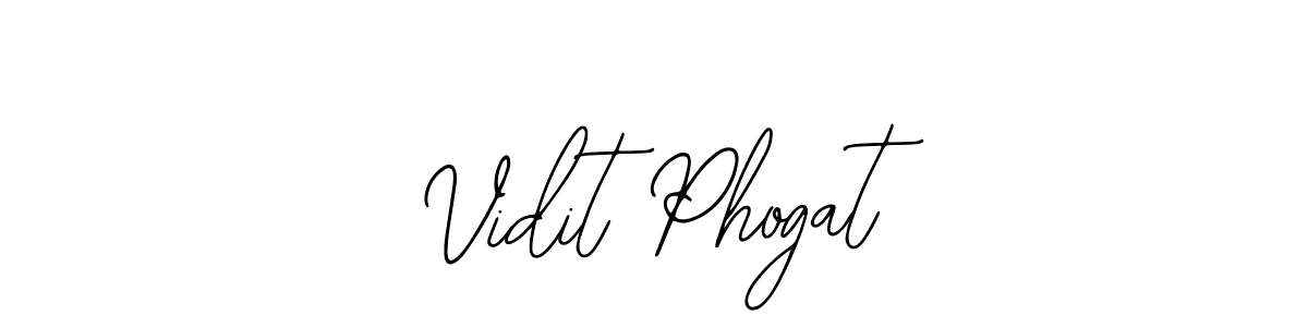Design your own signature with our free online signature maker. With this signature software, you can create a handwritten (Bearetta-2O07w) signature for name Vidit Phogat. Vidit Phogat signature style 12 images and pictures png