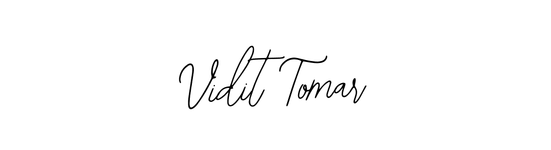 How to make Vidit Tomar name signature. Use Bearetta-2O07w style for creating short signs online. This is the latest handwritten sign. Vidit Tomar signature style 12 images and pictures png