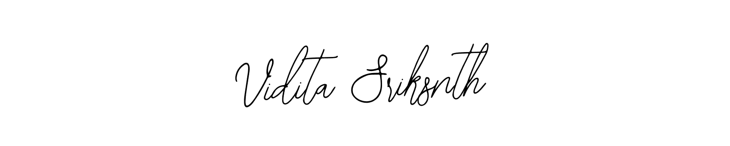 You should practise on your own different ways (Bearetta-2O07w) to write your name (Vidita Sriksnth) in signature. don't let someone else do it for you. Vidita Sriksnth signature style 12 images and pictures png