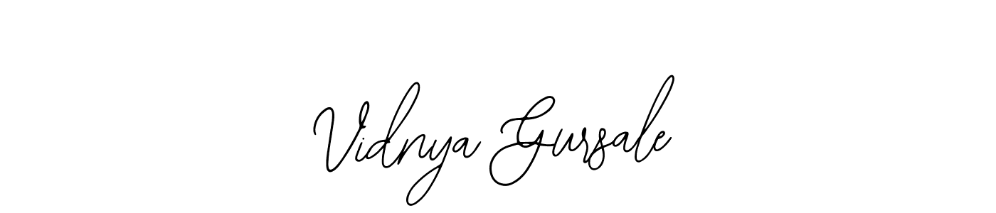 The best way (Bearetta-2O07w) to make a short signature is to pick only two or three words in your name. The name Vidnya Gursale include a total of six letters. For converting this name. Vidnya Gursale signature style 12 images and pictures png