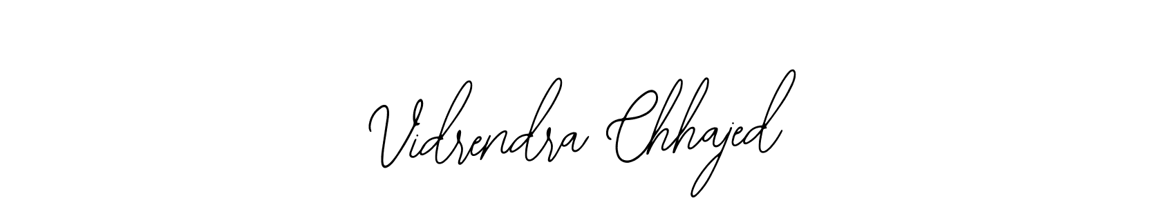 How to make Vidrendra Chhajed name signature. Use Bearetta-2O07w style for creating short signs online. This is the latest handwritten sign. Vidrendra Chhajed signature style 12 images and pictures png