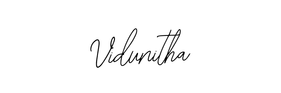 You should practise on your own different ways (Bearetta-2O07w) to write your name (Vidunitha) in signature. don't let someone else do it for you. Vidunitha signature style 12 images and pictures png