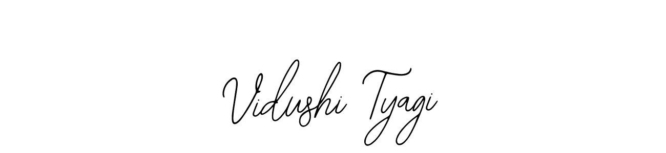 How to make Vidushi Tyagi name signature. Use Bearetta-2O07w style for creating short signs online. This is the latest handwritten sign. Vidushi Tyagi signature style 12 images and pictures png