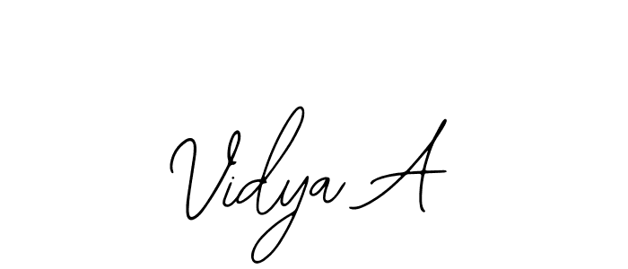 Create a beautiful signature design for name Vidya A. With this signature (Bearetta-2O07w) fonts, you can make a handwritten signature for free. Vidya A signature style 12 images and pictures png