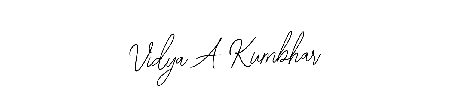 How to Draw Vidya A Kumbhar signature style? Bearetta-2O07w is a latest design signature styles for name Vidya A Kumbhar. Vidya A Kumbhar signature style 12 images and pictures png