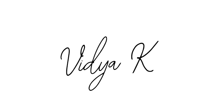 Also You can easily find your signature by using the search form. We will create Vidya K name handwritten signature images for you free of cost using Bearetta-2O07w sign style. Vidya K signature style 12 images and pictures png