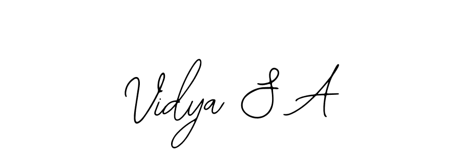 Use a signature maker to create a handwritten signature online. With this signature software, you can design (Bearetta-2O07w) your own signature for name Vidya S A. Vidya S A signature style 12 images and pictures png