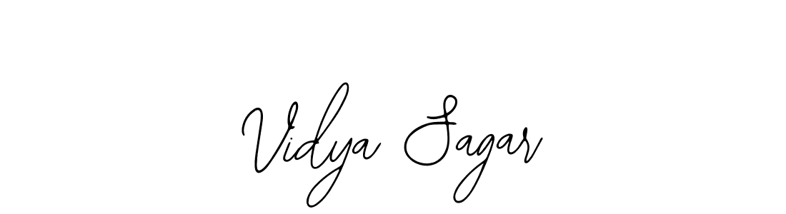 How to make Vidya Sagar name signature. Use Bearetta-2O07w style for creating short signs online. This is the latest handwritten sign. Vidya Sagar signature style 12 images and pictures png