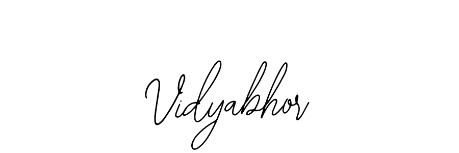 How to make Vidyabhor name signature. Use Bearetta-2O07w style for creating short signs online. This is the latest handwritten sign. Vidyabhor signature style 12 images and pictures png