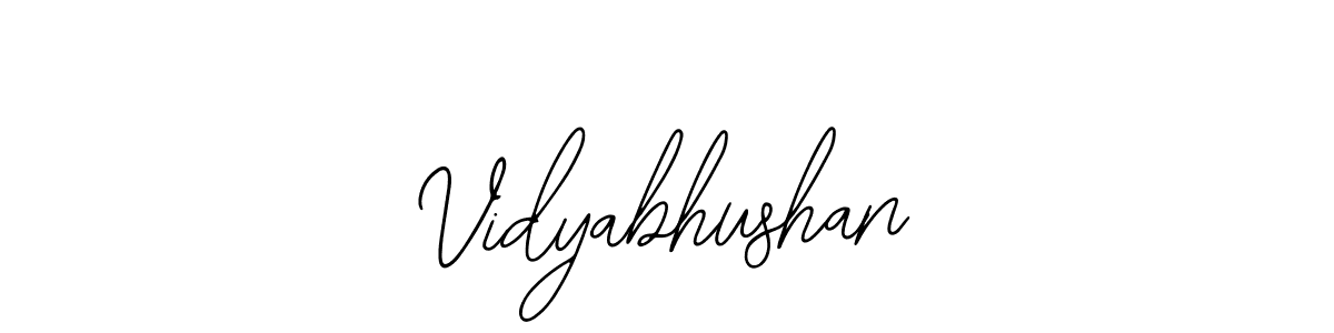 How to make Vidyabhushan name signature. Use Bearetta-2O07w style for creating short signs online. This is the latest handwritten sign. Vidyabhushan signature style 12 images and pictures png