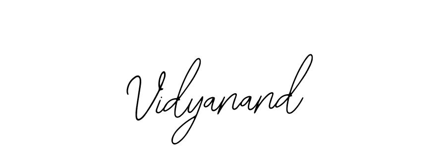 Use a signature maker to create a handwritten signature online. With this signature software, you can design (Bearetta-2O07w) your own signature for name Vidyanand. Vidyanand signature style 12 images and pictures png