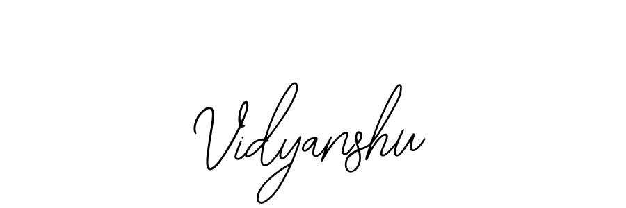 How to make Vidyanshu name signature. Use Bearetta-2O07w style for creating short signs online. This is the latest handwritten sign. Vidyanshu signature style 12 images and pictures png