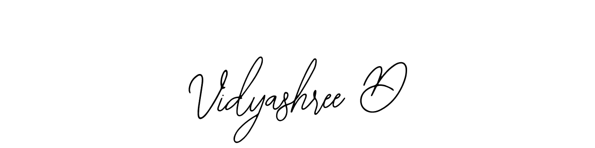 Also You can easily find your signature by using the search form. We will create Vidyashree D name handwritten signature images for you free of cost using Bearetta-2O07w sign style. Vidyashree D signature style 12 images and pictures png