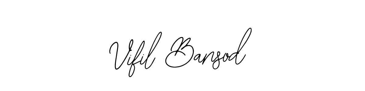 How to make Vifil Bansod name signature. Use Bearetta-2O07w style for creating short signs online. This is the latest handwritten sign. Vifil Bansod signature style 12 images and pictures png