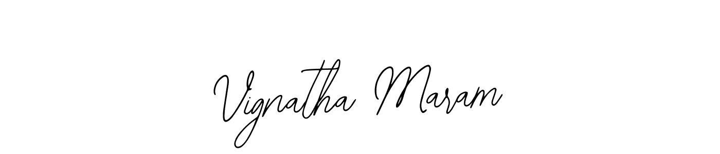 You should practise on your own different ways (Bearetta-2O07w) to write your name (Vignatha Maram) in signature. don't let someone else do it for you. Vignatha Maram signature style 12 images and pictures png