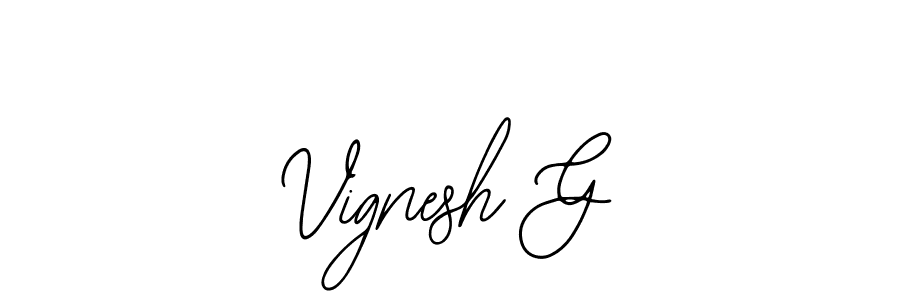 Vignesh G stylish signature style. Best Handwritten Sign (Bearetta-2O07w) for my name. Handwritten Signature Collection Ideas for my name Vignesh G. Vignesh G signature style 12 images and pictures png