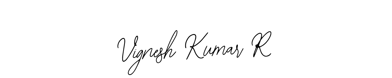 You should practise on your own different ways (Bearetta-2O07w) to write your name (Vignesh Kumar R) in signature. don't let someone else do it for you. Vignesh Kumar R signature style 12 images and pictures png