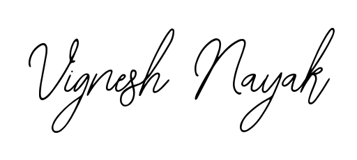 Looking for an artistic signature for Vignesh Nayak? The Bearetta-2O07w calligraphy style gives a sophisticated flow suitable for business cards and emails. Vignesh Nayak signature style 12 images and pictures png