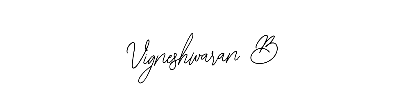 How to make Vigneshwaran B name signature. Use Bearetta-2O07w style for creating short signs online. This is the latest handwritten sign. Vigneshwaran B signature style 12 images and pictures png