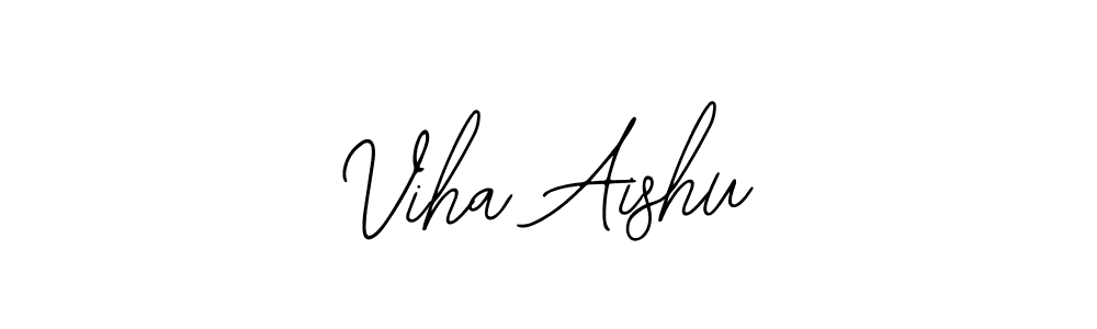 How to make Viha Aishu name signature. Use Bearetta-2O07w style for creating short signs online. This is the latest handwritten sign. Viha Aishu signature style 12 images and pictures png