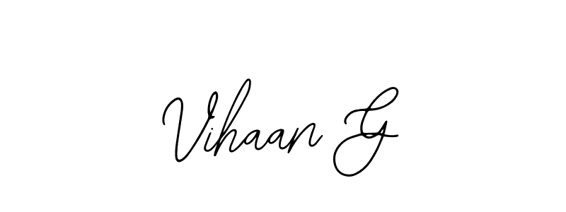 Best and Professional Signature Style for Vihaan G. Bearetta-2O07w Best Signature Style Collection. Vihaan G signature style 12 images and pictures png