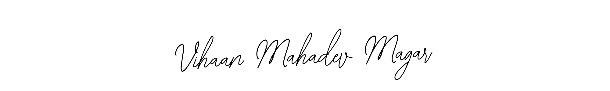 Design your own signature with our free online signature maker. With this signature software, you can create a handwritten (Bearetta-2O07w) signature for name Vihaan Mahadev Magar. Vihaan Mahadev Magar signature style 12 images and pictures png