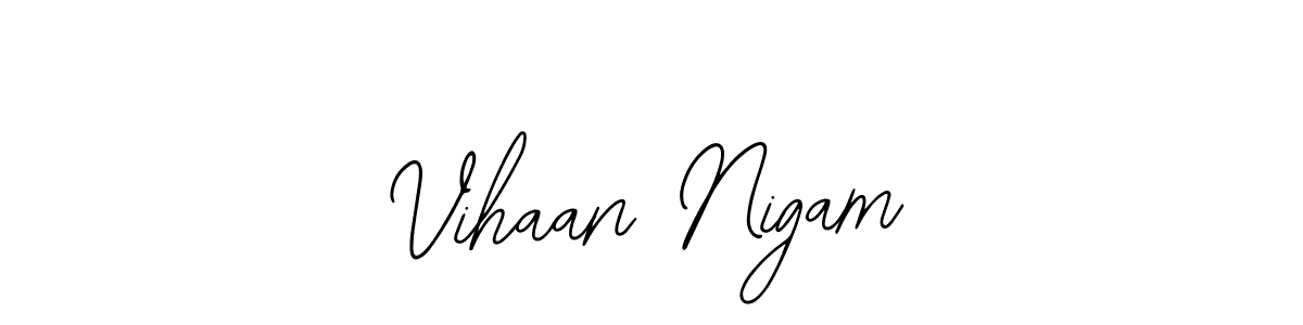 Also we have Vihaan Nigam name is the best signature style. Create professional handwritten signature collection using Bearetta-2O07w autograph style. Vihaan Nigam signature style 12 images and pictures png